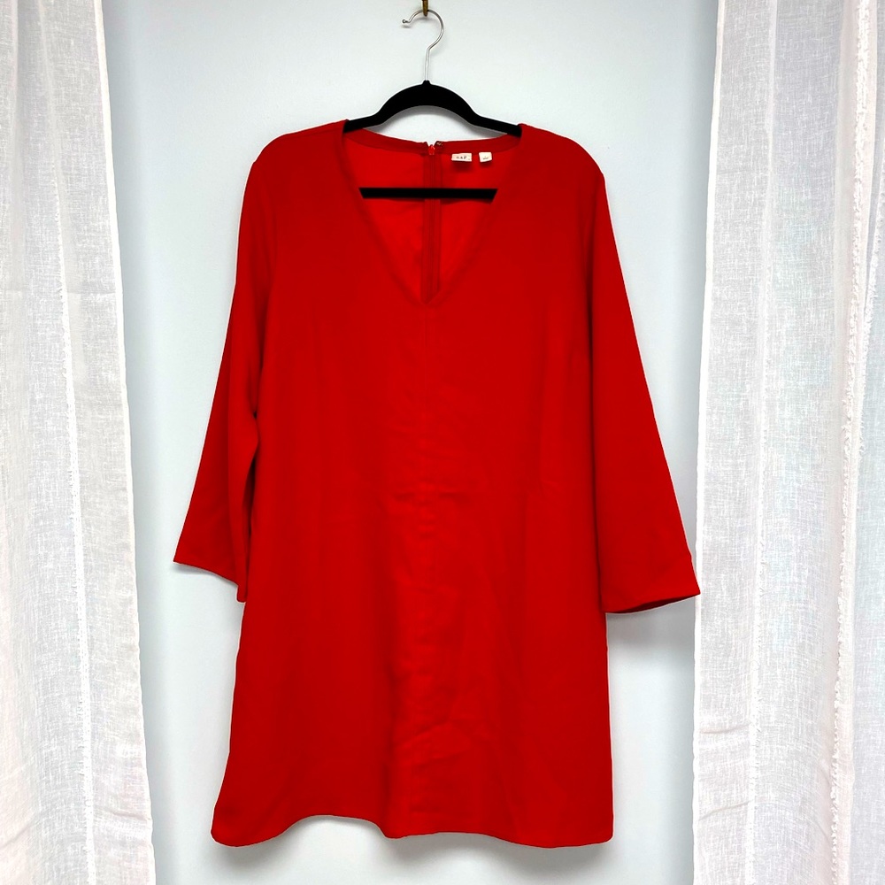 NWOT - Bright red Gap shift dress size Large